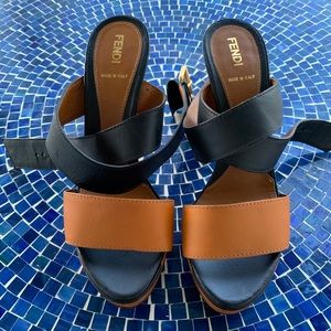 Fendi ankle strap sandals